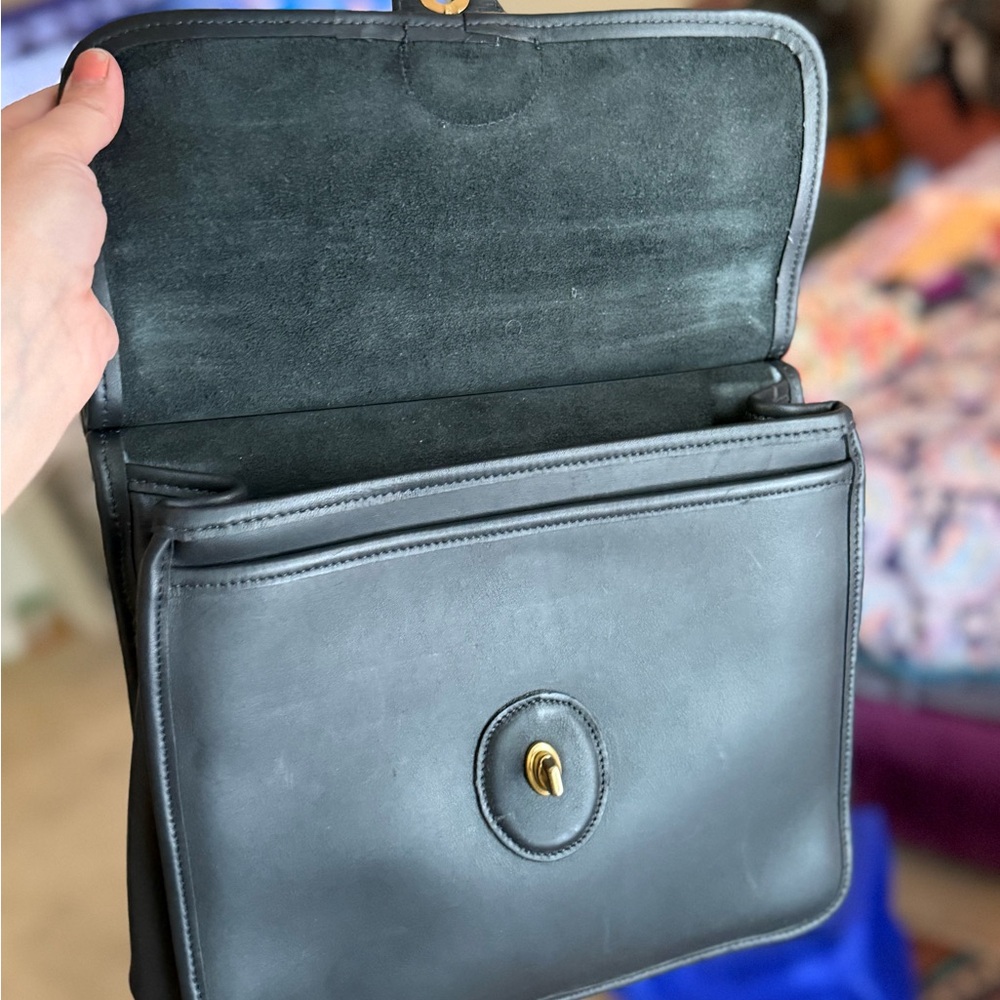Coach Black Leather Satchel - Picture 10 of 16